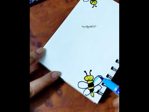 Page border 😊✨🐝| border design for school project & assignment #shorts #ytshorts #pageborder