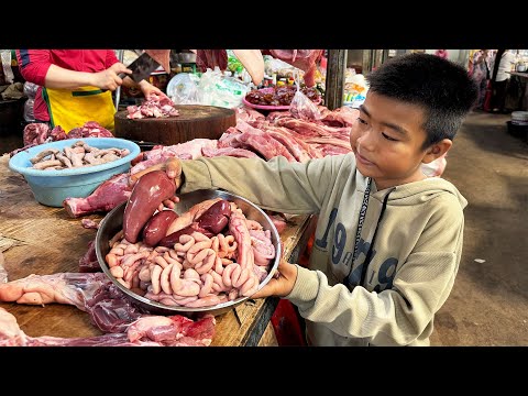 Market show: Chef Seyhak buy some ingredient for cooking - Seyhak invite mother to taste food