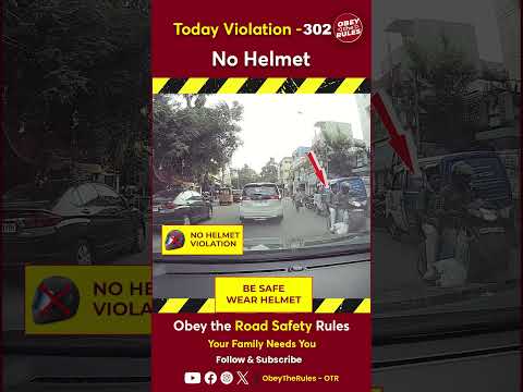 Today Violation 302 Protect Your Ride with Helmet #otr #chennaitrafficpolice #obeytherules