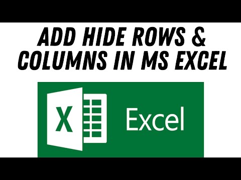 How To Insert & Hide Rows and Columns In Ms Excel