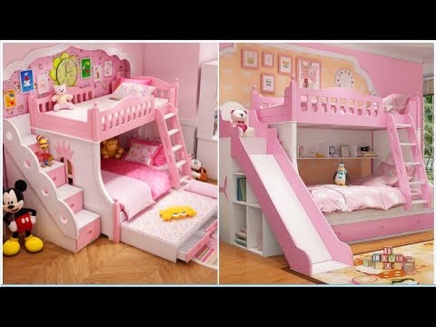 bunk beds for girls | children bed design | bunk bed ideas for kids | pink theme bunk beds videos