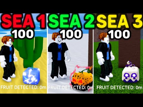 100 Fruit Notifiers in the 1st Sea vs 2nd Sea vs 3rd Sea Comparision Blox Fruits