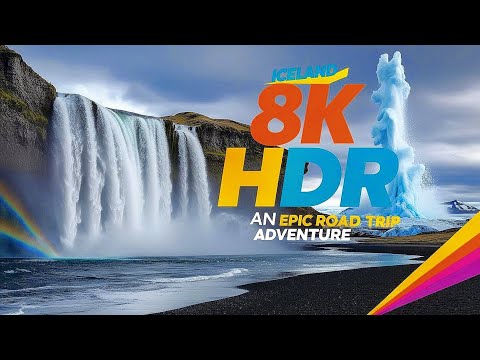 Iceland 8K HDR: An Epic Road Trip Adventure |#Iceland #TravelVlog #8KHDR #Waterfalls