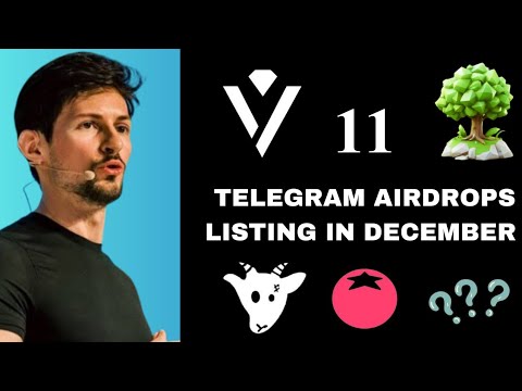 TELEGRAM AIRDROPS LISTING IN DECEMBER | BEST CRYPTO AIRDROP