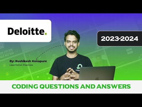 Deloitte Coding Questions and Answers 2023-24