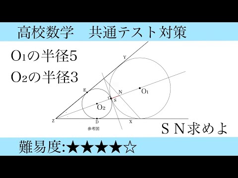 高校数学　図形の性質(共通テスト対策、方べきの定理、メネラウス)