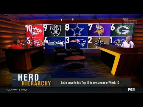 THE HERD | Colin unveils his Top 10 teams ahead of Week 12; 1. Ravens 2. Raiders 3. Patriots