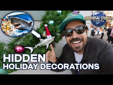 Universal Orlando's HIDDEN Holiday Decorations! Retro Ride Easter Eggs