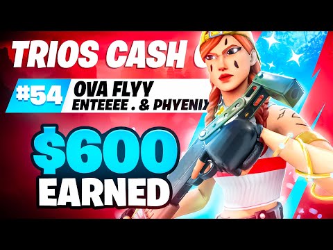 54TH IN THE FORTNITE TRIO CASH CUP 🏆 ($600)  w/Ente & Phyenix