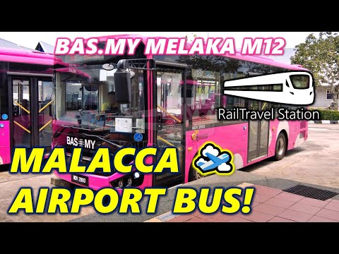 MALACCA AIRPORT BUS! 🇲🇾🚌 BAS.MY Melaka Bus M12 Melaka Sentral → Malacca International Airport