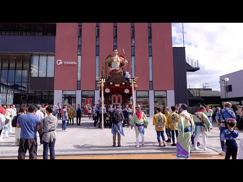 佐原の大祭2024秋　上中宿区　中日曳き廻し　コンパス〜下堀通り