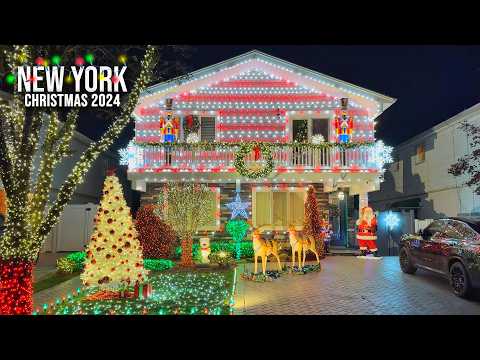 New York City 4K Walk Christmas in NYC 2024 ✨ Staten Island NYC Best Christmas Decorations 2024