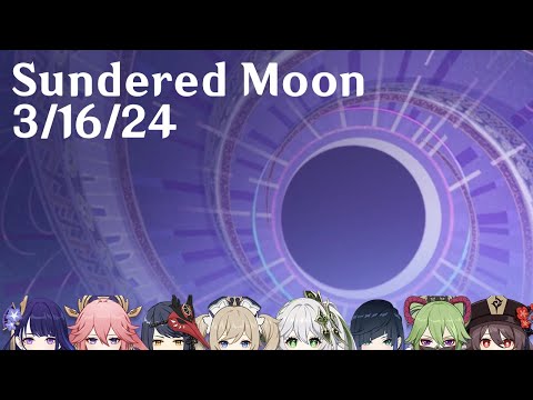 Genshin Impact - 36 star Spiral Abyss - Sundered Moon 3/16/24