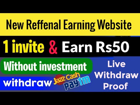 Invite & Earn Rs50 | new online earning website reffenal earning | withdraw easypaisa | JazzCash