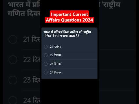 Important Current Affairs 2024