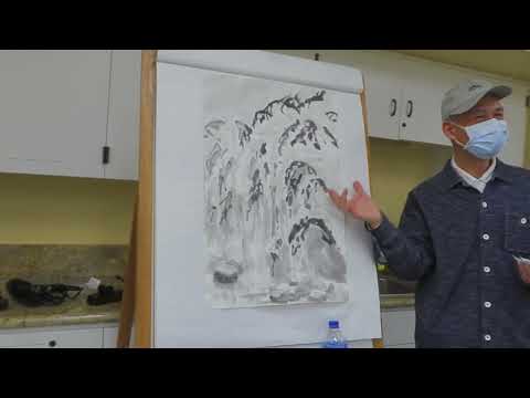 Painting Ice Floes and Icy Trees with Alum Water on Double Xuan Rice Paper 4K (1/2)