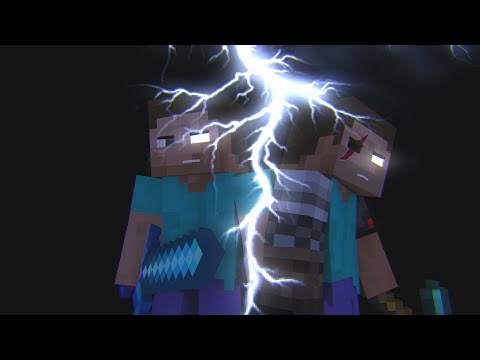 Minecraft Fight Animation - Herobrine vs Steve