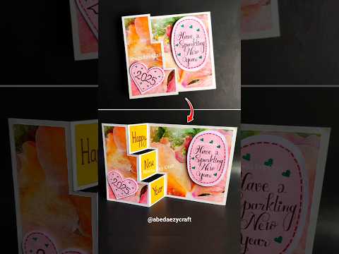 Happy New Year Card 2025 | DIY New Year card #shorts #diy #youtubeshorts #newyear2025