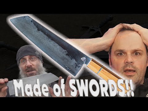 $1500 Chef Knife Made from Broken Swords