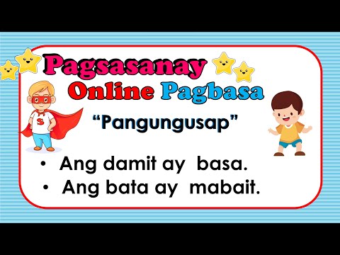 Pagsasanay sa Pagbasa ll Grade 1 and Grade 2 ll PANGUNGUSAP ll Teacher Ana Online Pagbasa