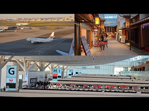 4K60 Haneda Airport Terminal 3, Airport Observation Deck Scenery