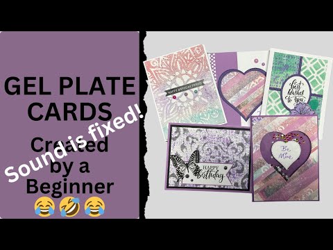 Create beautiful cards with a gel plate! #gelprinting #gelplate #gelpress