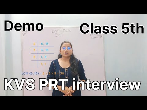 KVS PRT interview demo 2023 | Maths 5th class | LCM by story telling | Use activity 🫰