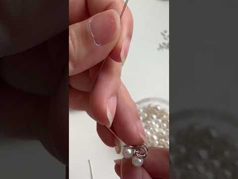 DIY Cute Silver Pearl Earrings | Jewelry Tutorial | Rimmoto Jewelry