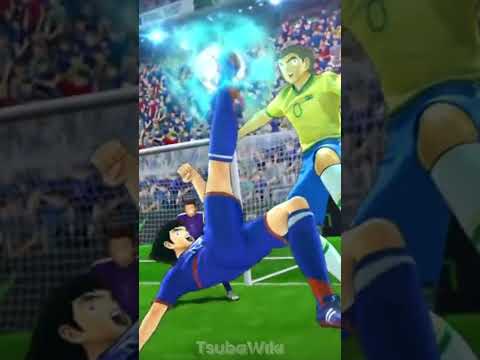 Tsubasa vs Natureza Airborne duel. Brazil vs Japan Captain tsubasa