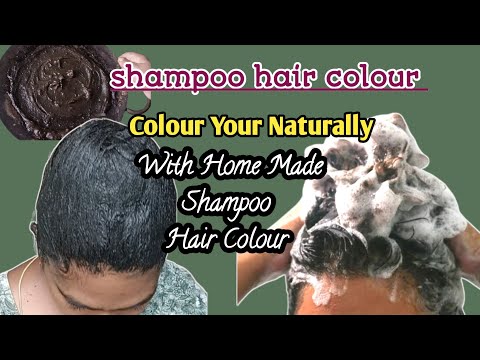 How to make shampoo hair colour//natural shampoo hair colour in telugu//Surya's food and beauty