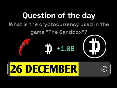 What is the cryptocurrency used in the game The Sandbox? | Dropee Question Of The Day | 26 December