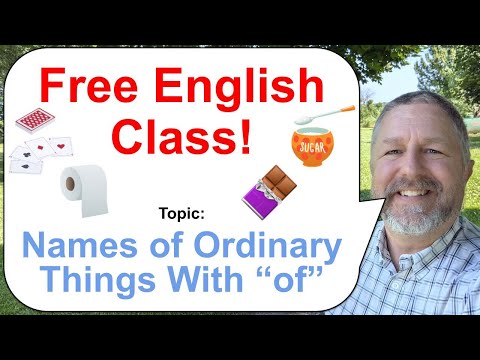 Let's Learn English! Topic: Names of Ordinary Things with "of" 🧻🥣🎴