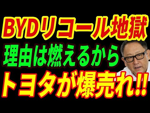 【海外の反応】中国EVのBYDが燃えすぎてリコール連発‼危険すぎて世界が衝撃‼