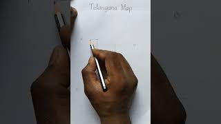 How to draw easy Telangana Outline Map #telanganamap #sscexam2023 #telanganaboardexams