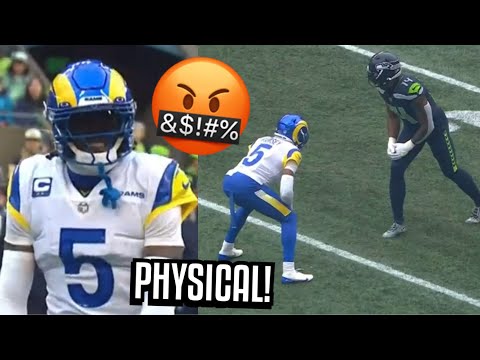 Jalen Ramsey ‘LOCKED UP’ DK Metcalf & it GOT HEATED! 🤬 (WR Vs CB) 2022 Rams Vs Seahawks highlights