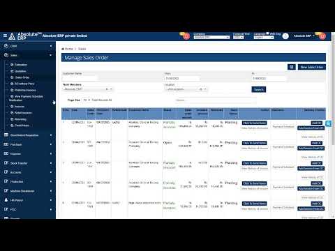 How To Define Schedule of the Payment Against Sales Order | Sales Management System | Absolute ERP