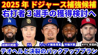 2025年MLB FA補強情報‼️ ドジャース 右打者３選手 鈴木誠也 ロバート キムの獲得検討💰 テオヘルと決裂の場合のバックアッププラン‼️ ヤンキースがゴールドシュミットと1年契約