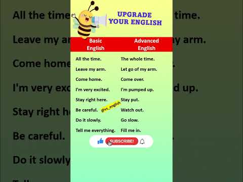 BASIC ENGLISH vs ADVANCED ENGLISH vocabulary #advancedenglish  #shortsviral #shorts VS ENGLISH