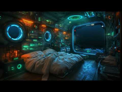 Deep Sea Bedroom Hideaway | Relaxing Underwater Submarine Sleep Sounds | Under the Ocean | 10 hours