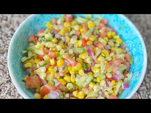 Healthy tasty Corn salad, Easy salad recipe, The best corn salad, Healthy Sweet corn recipe,