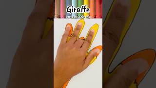 🦒 Palm Art! Easy Giraffe Drawing & Painting For Kids! Giraffe Drawing ! How to Draw A Giraffe