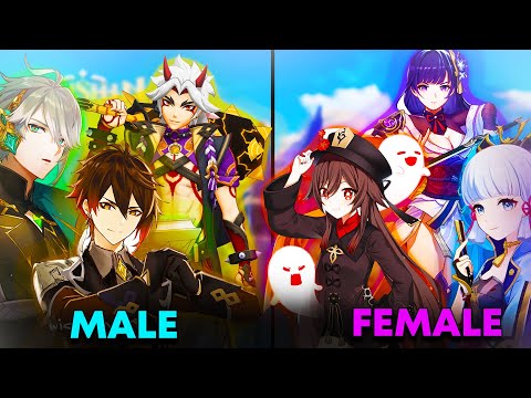 Genshin impact - Male Characters Vs Female Character's