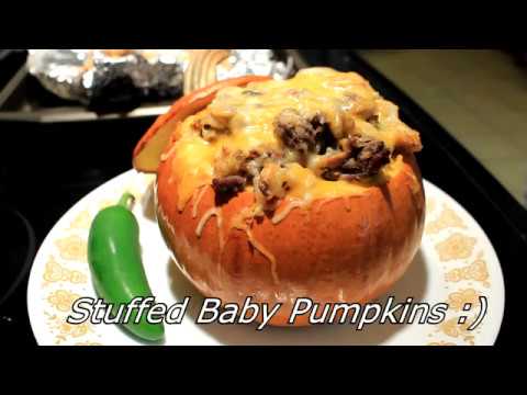 Stuffed Baby Pumpkins w/ Ground Beef ~ Shout out to Tess Cooks 4U