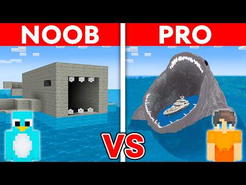 NOOB vs PRO: BLOOP House Build Challenge in Minecraft (Scary)