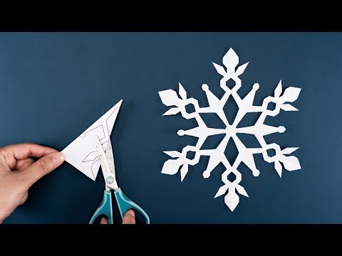 New Snowflake Pattern - Paper Snowflakes #59 - Easy Christmas Crafts