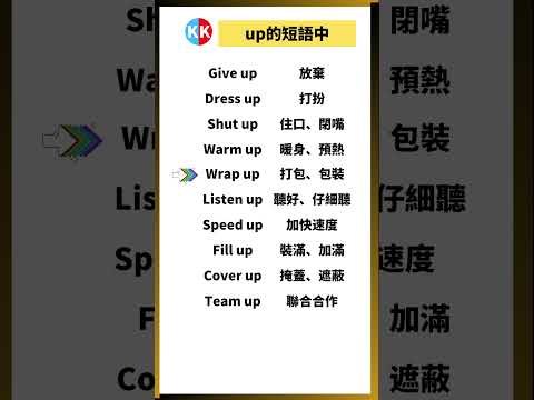 【零基礎英文短語】up短語中 #英文  #英文短語 #常見短語 #基礎英文短語 #跟讀英文單詞 #英文聽力