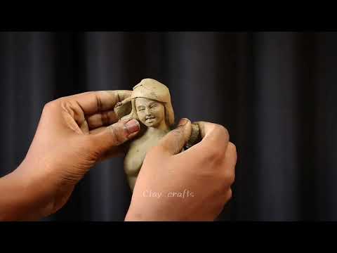 Mitti ka Doll banane ka sabse easy tarika | clay doll making | clay art