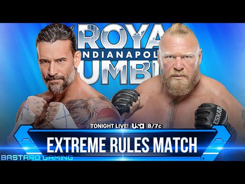 WWE 2K24 | CM Punk VS Brock Lesnar - Extreme Rules Match | Royal Rumble