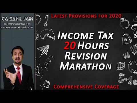 May/Nov 2020 | Income Tax Revision Marathon | 20 Hours | CA Intermediate | Part 1/2