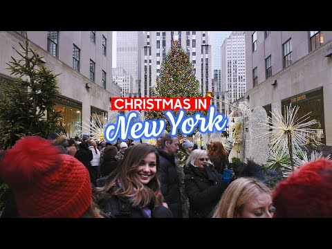 NEW YORK Christmas Walk 🎄 Holiday Season in Manhattan 🌟 Walking Tour 4K